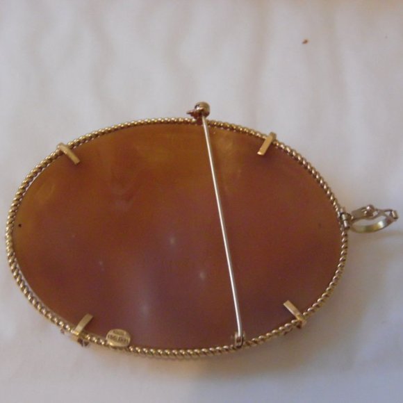 AMEDEO M&M Scognamiglio 14K Yellow Gold Sardonyx Cameo Pin - Picture 4 of 9